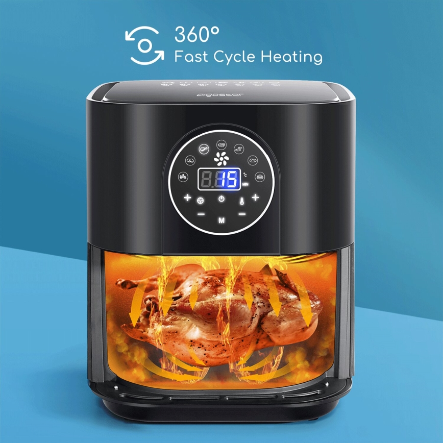 Aigostar - Horkovzdušná fritéza 1500W/230V 3,5l černá