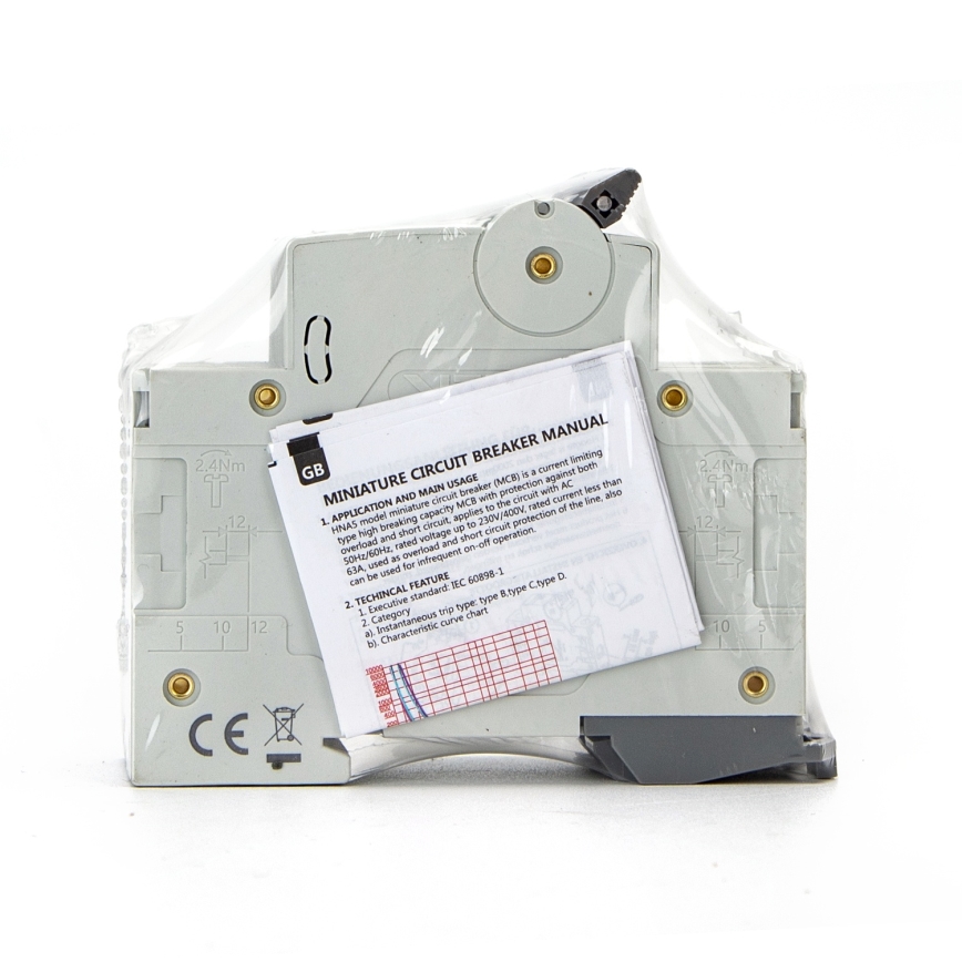 Aigostar - Jistič 2-fázový 2P-50A-C 230-400V