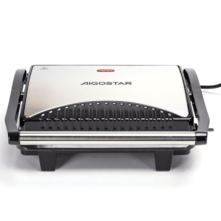 Aigostar - Kontaktní gril 1000W/230V černá/matný chrom