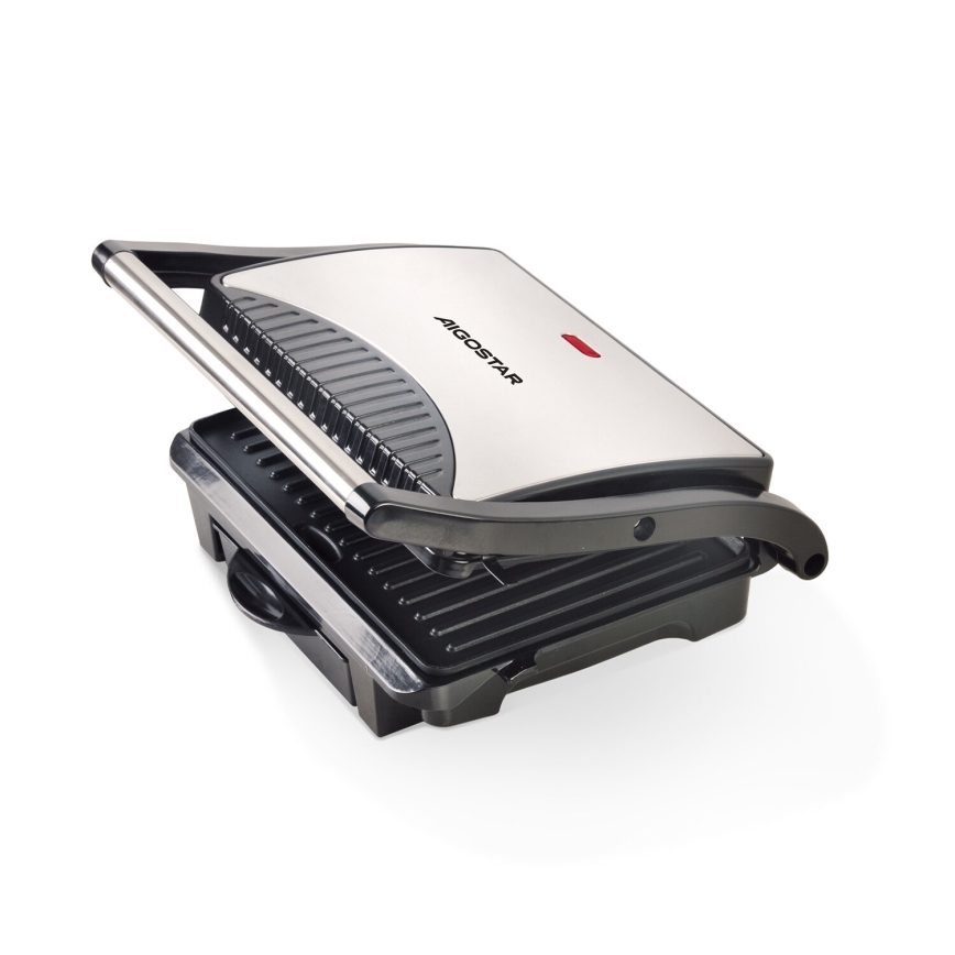 Aigostar - Kontaktní gril 1000W/230V černá/matný chrom