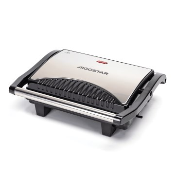 Aigostar - Kontaktní gril 1000W/230V černá/matný chrom