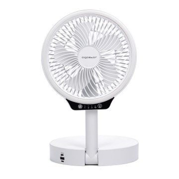 Aigostar - LED Bezdrátový skládací ventilátor s USB portem 6,5W/5V 8000 mAh pr. 20 cm