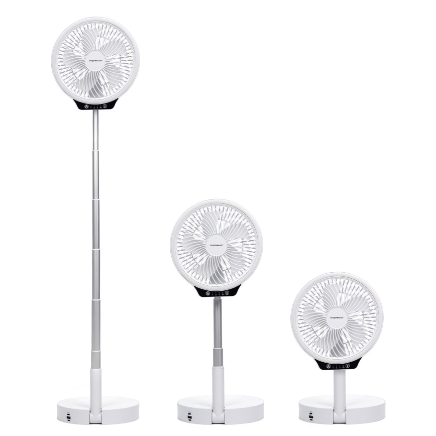 Aigostar - LED Bezdrátový skládací ventilátor s USB portem 6,5W/5V 8000 mAh pr. 20 cm