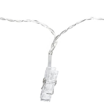 Aigostar - LED Dekorační řetěz 10xLED/5W/USB 5 m teplá bílá