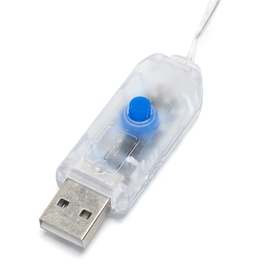 Aigostar - LED Dekorační řetěz 80xLED/5W/USB 13 m teplá bílá