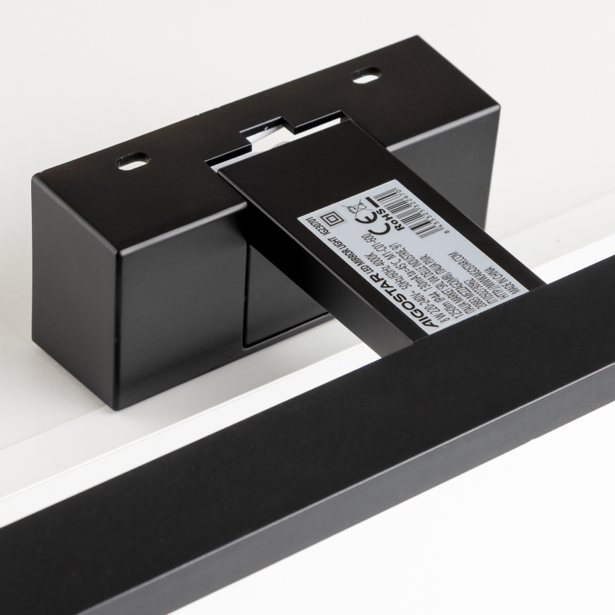 Aigostar - LED Koupelnové osvětlení zrcadla LED/8W/230V 4000K 40 cm IP44 černá