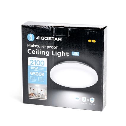 Aigostar - LED Koupelnové stropní svítidlo LED/18W/230V 6500K IP54