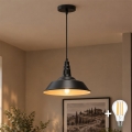 Aigostar - LED Lustr na lanku 1xE27/60W/230V pr. 36 cm černá