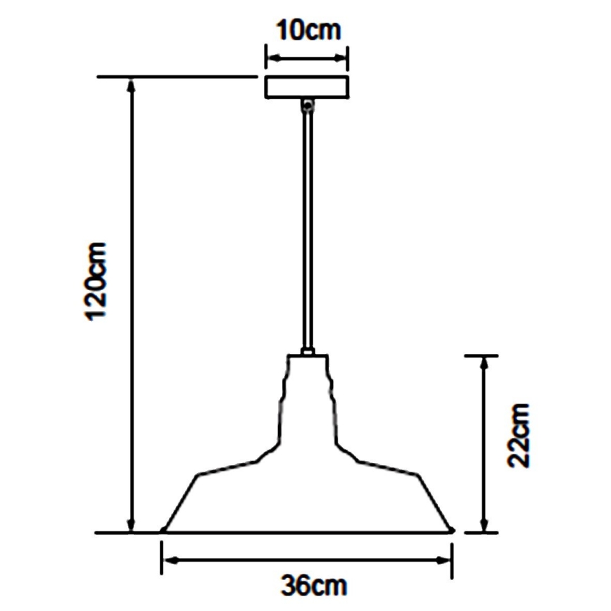 Aigostar - LED Lustr na lanku 1xE27/60W/230V pr. 36 cm černá