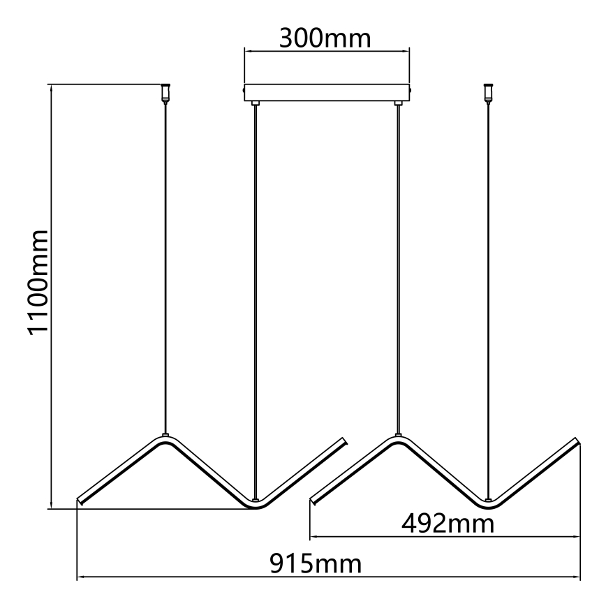 Aigostar - LED Lustr na lanku LED/23W/230V 2700K