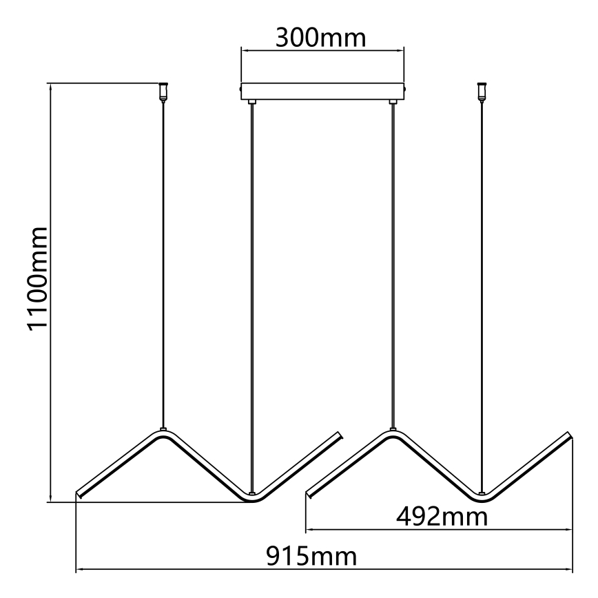 Aigostar - LED Lustr na lanku LED/23W/230V 6500K