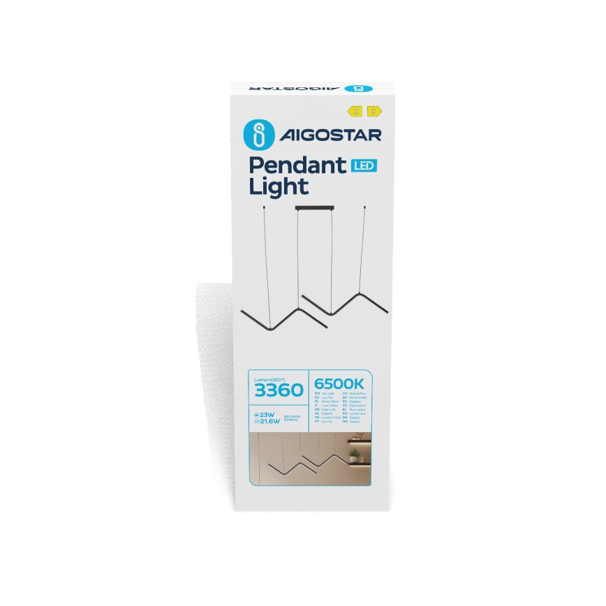 Aigostar - LED Lustr na lanku LED/23W/230V 6500K
