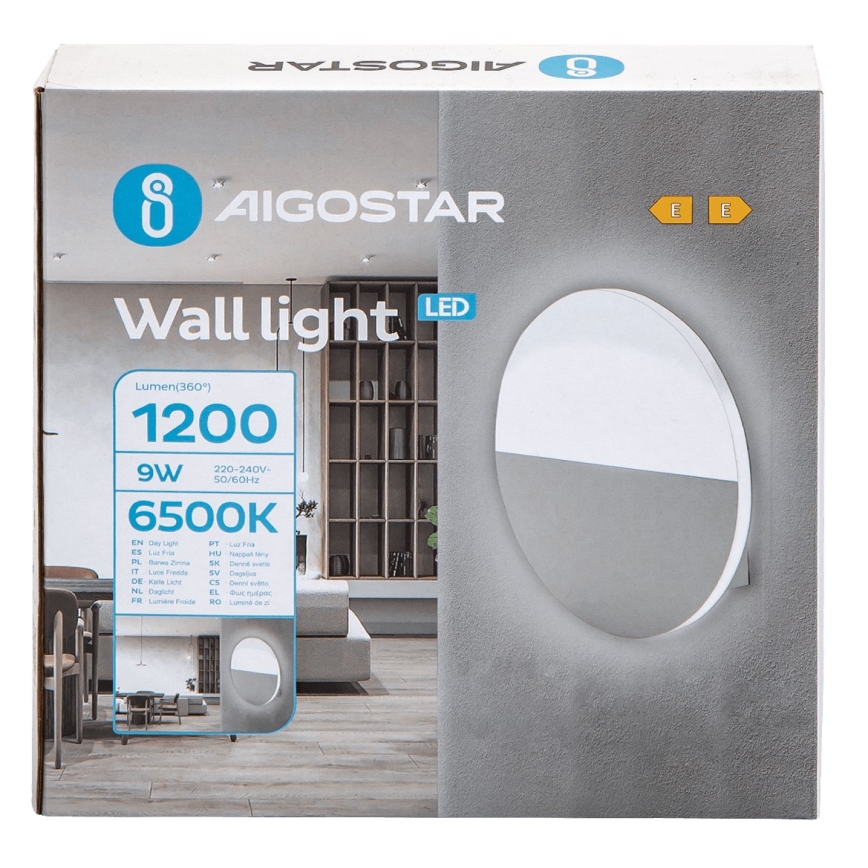 Aigostar - LED Nástěnné svítidlo LED/9W/230V 6500K bílá