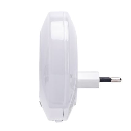 Aigostar - LED Noční svítidlo se senzorem soumraku do zásuvky s USB LED/0,4W/230V