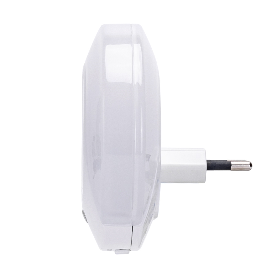 Aigostar - LED Noční svítidlo se senzorem soumraku do zásuvky s USB LED/0,4W/230V