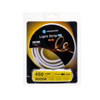 Aigostar - LED Pásek 1m LED/4,9W/5V 3000K IP65