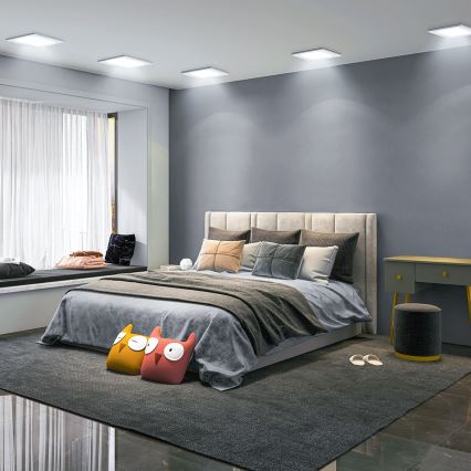 Aigostar - LED Podhledové svítidlo LED/12W/230V 6500K 17,5x17,5 cm bílá