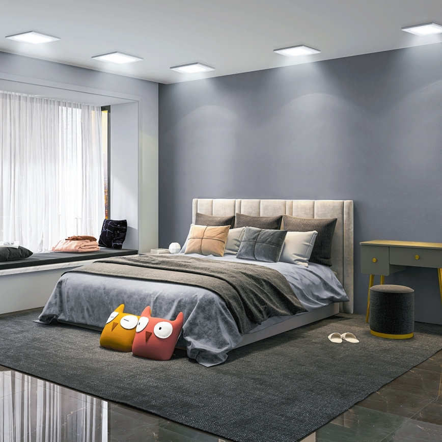 Aigostar - LED Podhledové svítidlo LED/12W/230V 6500K 17,5x17,5 cm bílá
