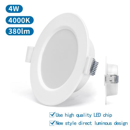 Aigostar - LED Podhledové svítidlo LED/4W/230V 4000K pr. 9,8 cm bílá