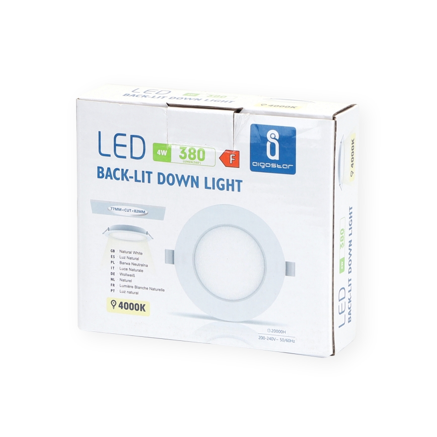 Aigostar - LED Podhledové svítidlo LED/4W/230V 4000K pr. 9,8 cm bílá