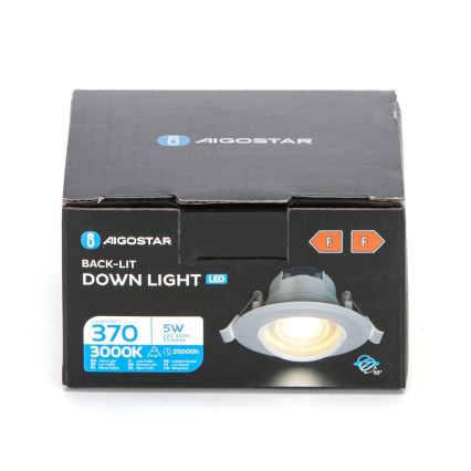 Aigostar - LED Podhledové svítidlo LED/5W/230V 3000K pr. 8,5 cm bílá