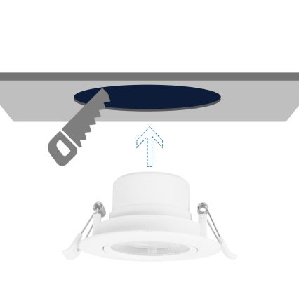Aigostar - LED Podhledové svítidlo LED/5W/230V 6500K pr. 8,5 cm bílá