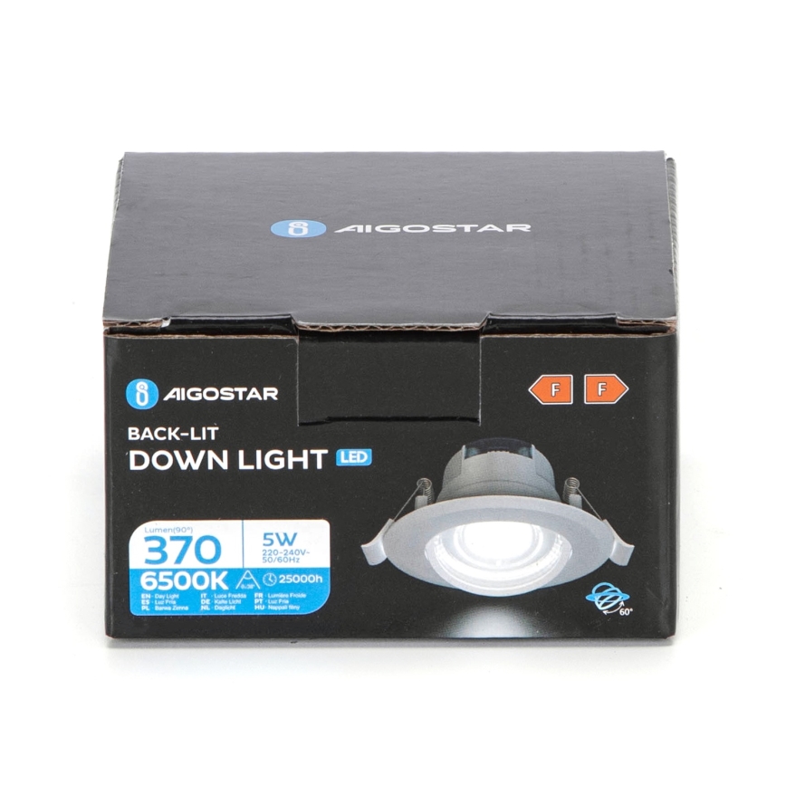 Aigostar - LED Podhledové svítidlo LED/5W/230V 6500K pr. 8,5 cm bílá