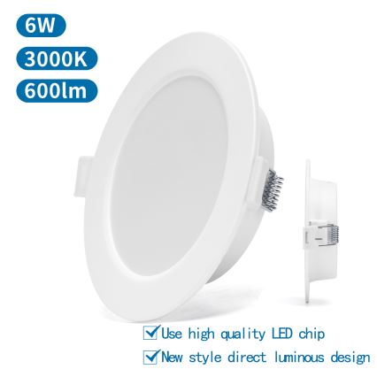 Aigostar - LED Podhledové svítidlo LED/6W/230V 3000K pr. 11,8 cm bílá