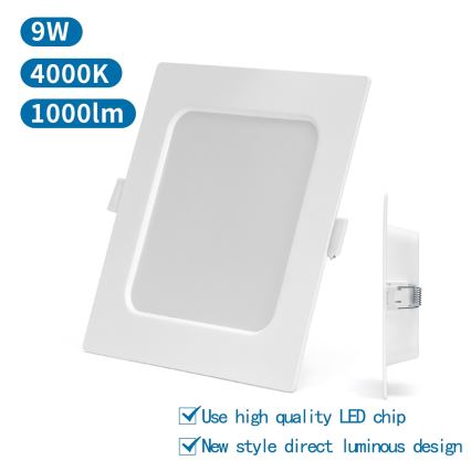 Aigostar - LED Podhledové svítidlo LED/9W/230V 4000K 14,5x14,5 cm bílá