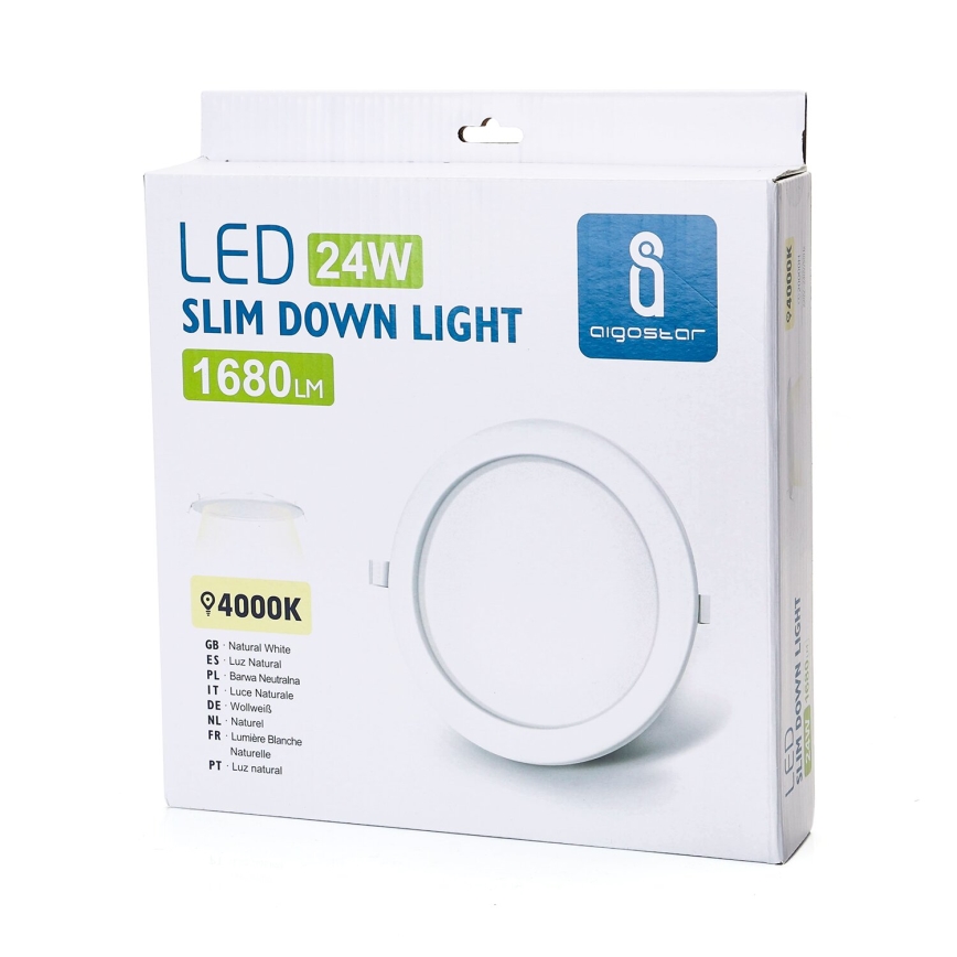 Aigostar - LED Podhledové svítidlo ULTRATHIN LED/24W/230V 4000K bílá