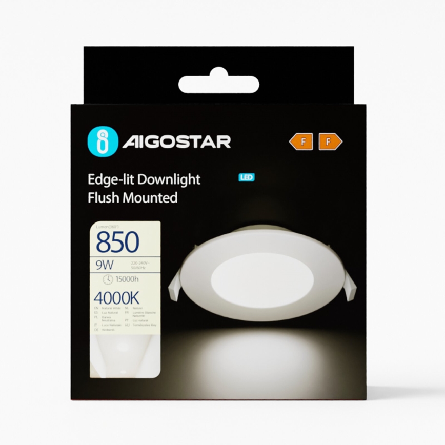 Aigostar - LED Podhledové svítidlo ULTRATHIN LED/9W/230V 4000K bílá