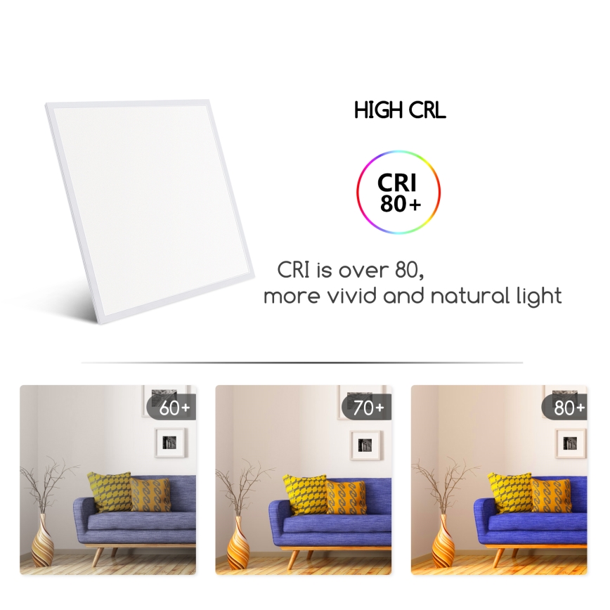 Aigostar - LED Podhledový panel LED/40W/230V 3000K/4000K/6500K 60x60cm bílá