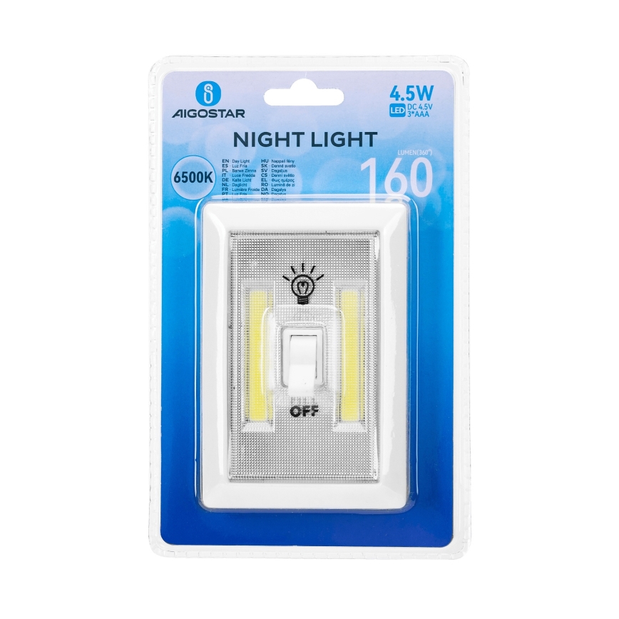 Aigostar - LED Přenosné noční svítidlo LED/3xAAA 6500K
