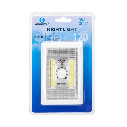 Aigostar - LED Přenosné noční svítidlo LED/3xAAA 6500K