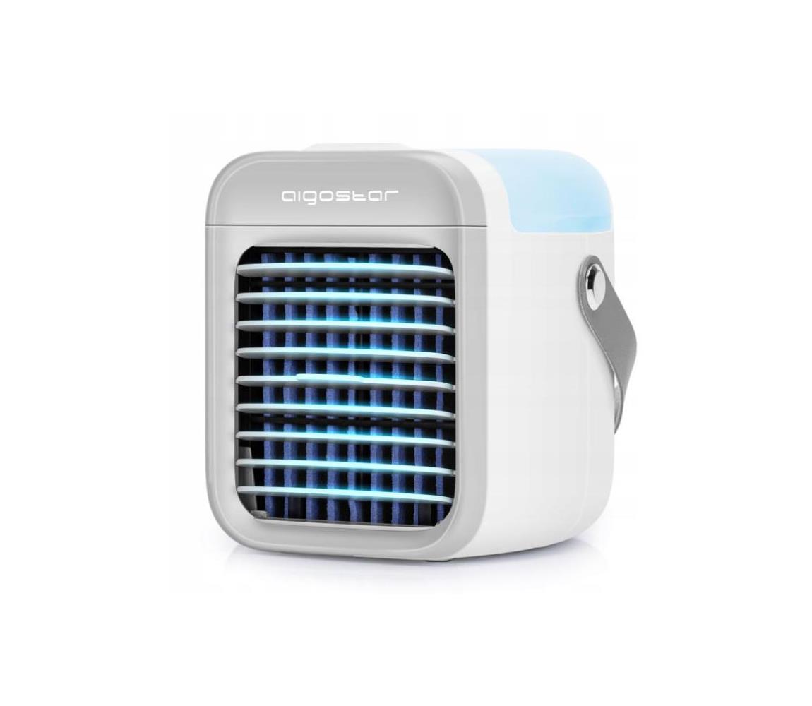 Aigostar Aigostar - LED Přenosný ochlazovač vzduchu 3v1 LED/8W/5V bílá/šedá AI0286
