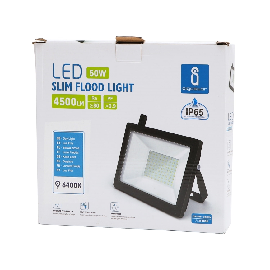 Aigostar - LED Reflektor LED/50W/230V 6400K IP65 černá