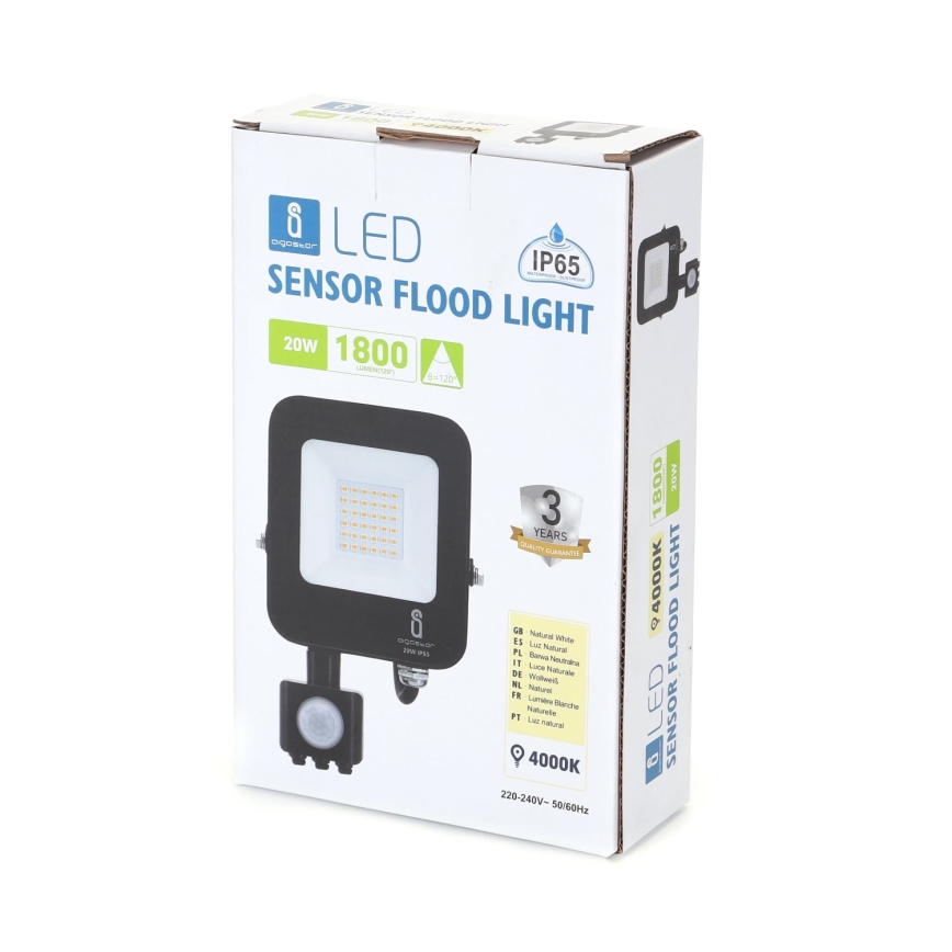 Aigostar - LED Reflektor se senzorem LED/20W/230V 4000K IP65