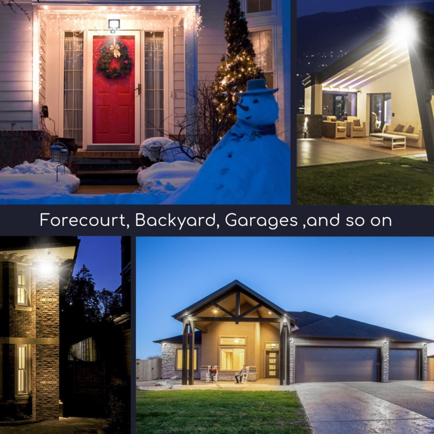 Aigostar - LED Reflektor se senzorem LED/20W/230V 6400K IP65 černá