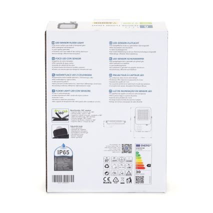 Aigostar - LED Reflektor se senzorem LED/30W/230V 4000K IP65