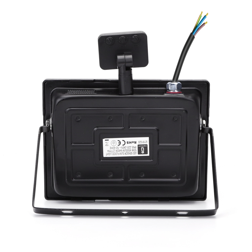 Aigostar - LED Reflektor se senzorem LED/50W/230V 4000K IP65 černá