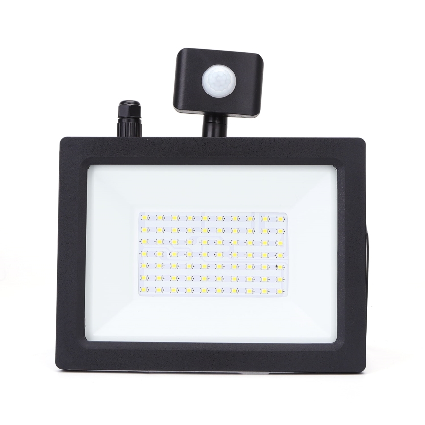 Aigostar - LED Reflektor se senzorem LED/50W/230V 6400K IP65 černá