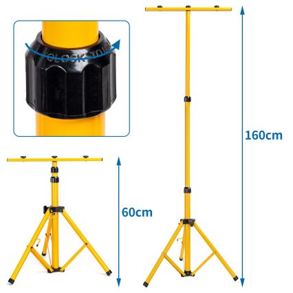Aigostar - LED Reflektor se stojanem 2xLED/30W/230V 6500K IP65 oranžová/černá