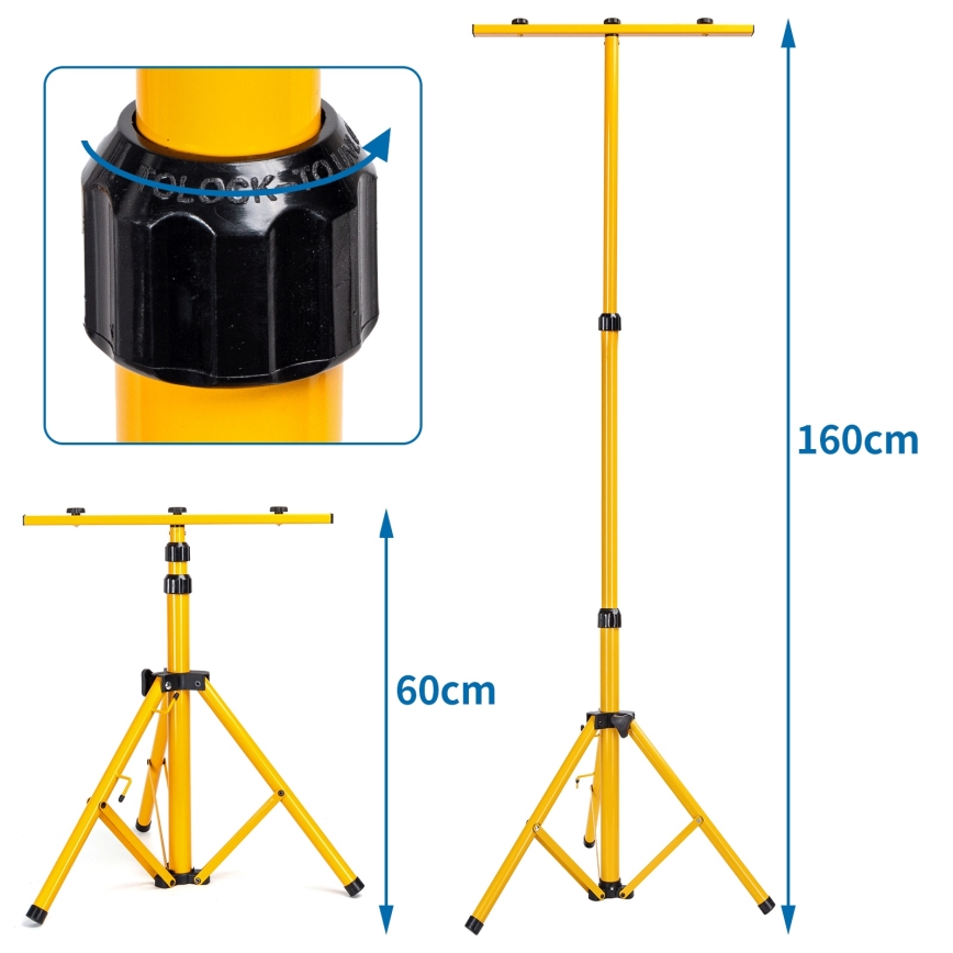 Aigostar - LED Reflektor se stojanem 2xLED/30W/230V 6500K IP65 oranžová/černá