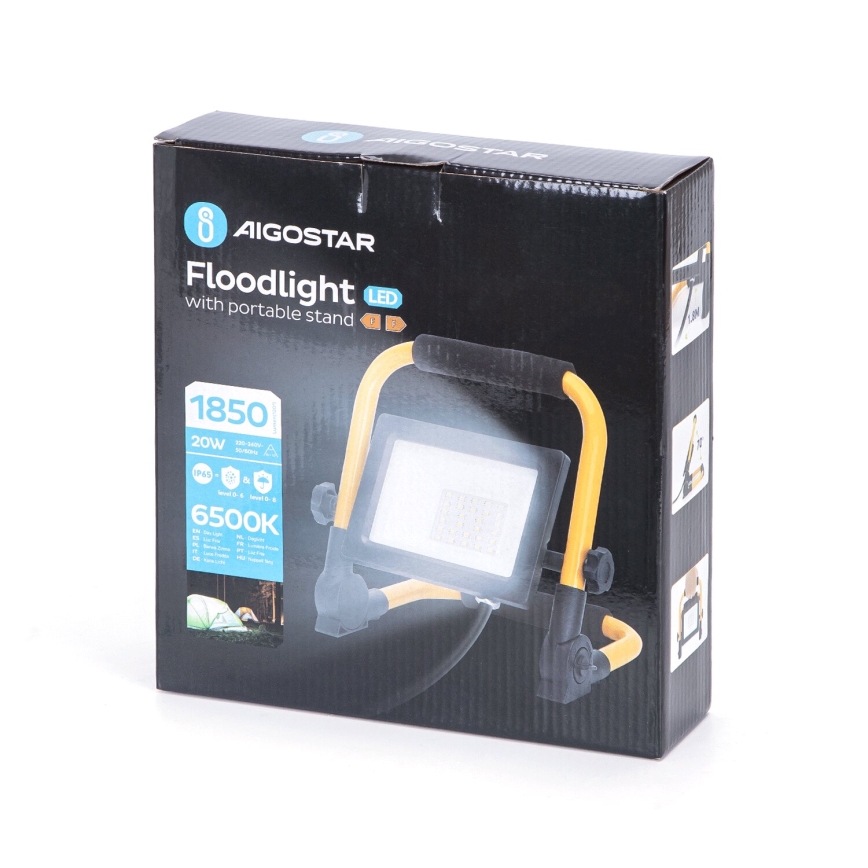 Aigostar - LED Reflektor se stojanem LED/20W/230V 6500K IP65