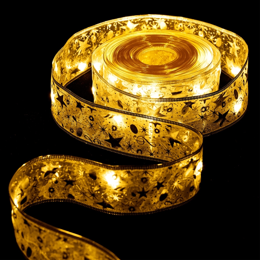 Aigostar - LED  řetěz 100xLED/3xAA 10 m teplá bílá zlatá