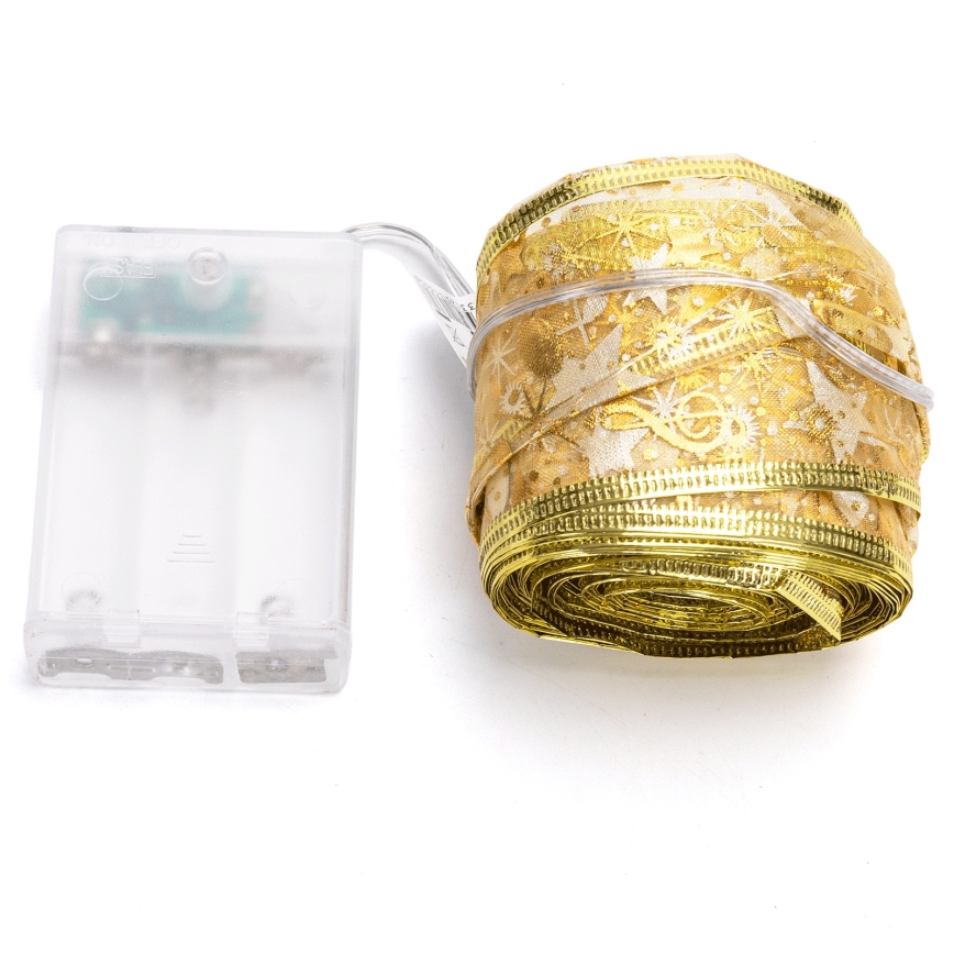 Aigostar - LED  řetěz 100xLED/3xAA 10 m teplá bílá zlatá