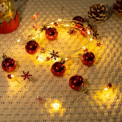 Aigostar - LED  řetěz 20xLED/3xAA 2 m teplá bílá