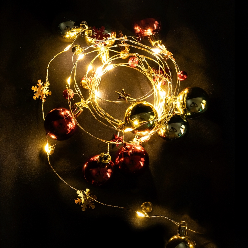 Aigostar - LED  řetěz 20xLED/3xAA 2m teplá bílá