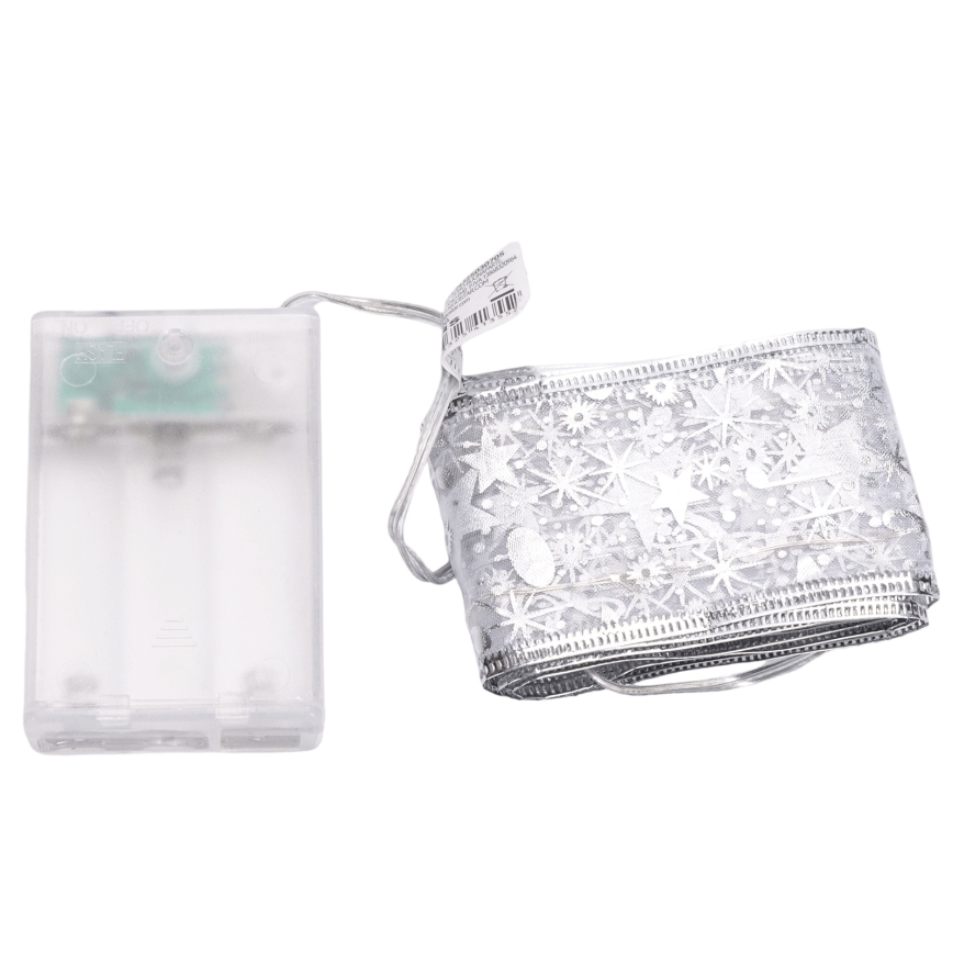 Aigostar - LED  řetěz 20xLED/3xAA 2 m teplá bílá stříbrná