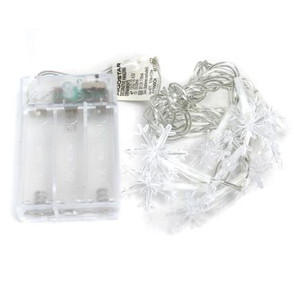 Aigostar - LED  řetěz 20xLED/3xAA 3,3m vločky